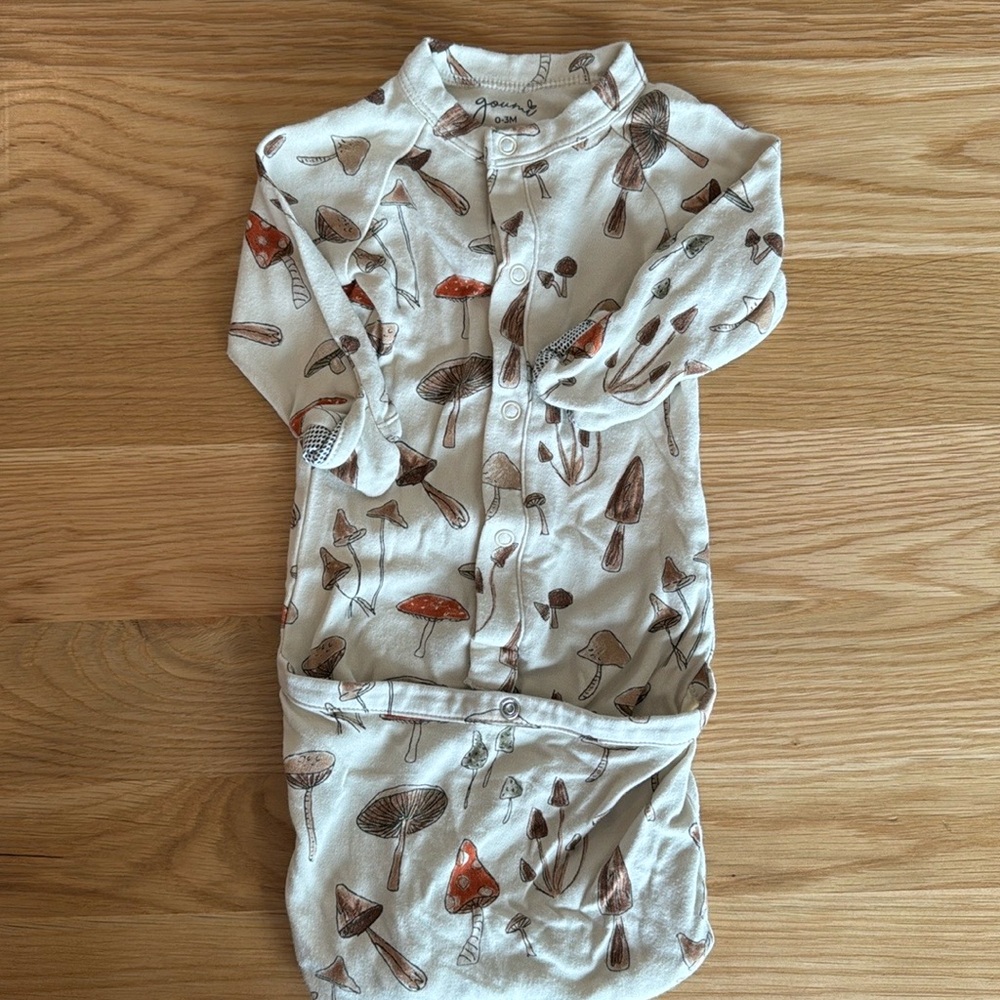 COPY - Goumi Gown, Mushroom Print